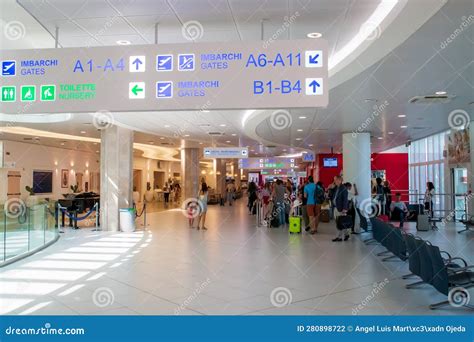 Interior Of The Bari Palese Airport Aeroporto Internazionale Di Bari