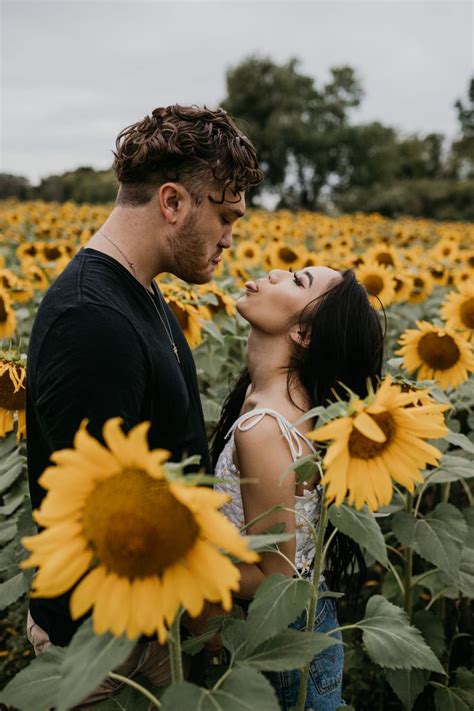 Sunflower Photo Shoot Couples Portraits In 2020 Sunflower Photo