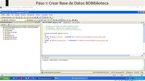 Creaci N De Bases De Datos En Sql Server Pptx