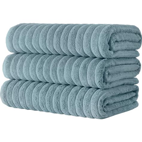 Cotton Ribbed Bath Sheet Towel Set Of 3 40X67 Walmart Walmart