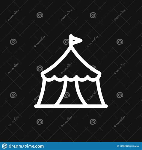 Camping Tent Icon Vector Sign Symbol for Design Stock de ilustración