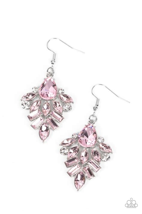 Stellar Escent Elegance Pink Paparazzi Earrings Jewelryblingthing