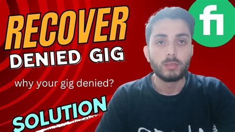 How To Recover Denied Gig On Fiverr Complete Guide Youtube