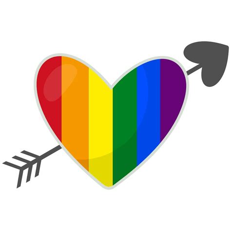 Lgbtq Heart With Arrow On White Background 24197233 Vector Art At Vecteezy