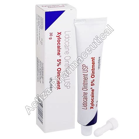 Composition Lidocaine 5 Xylocaine 5 Ointment Packaging Type Box