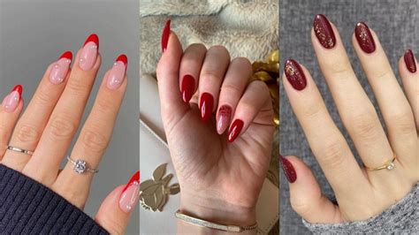 Diseños de uñas en color rojo sencillas pero bonitas para la mejor