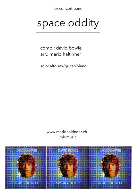 Space Oddity Arr Mario Haltinner By David Bowie Sheet Music For