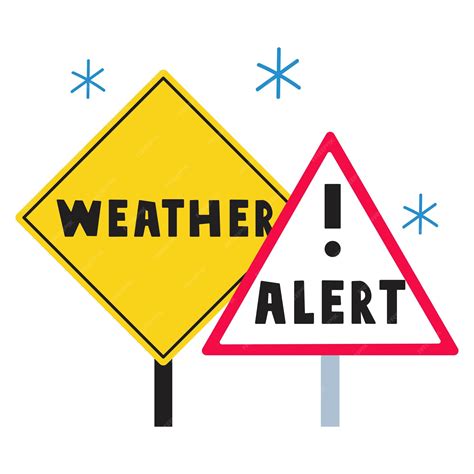Premium Vector | Warning signs weather alert Vector design Illustration