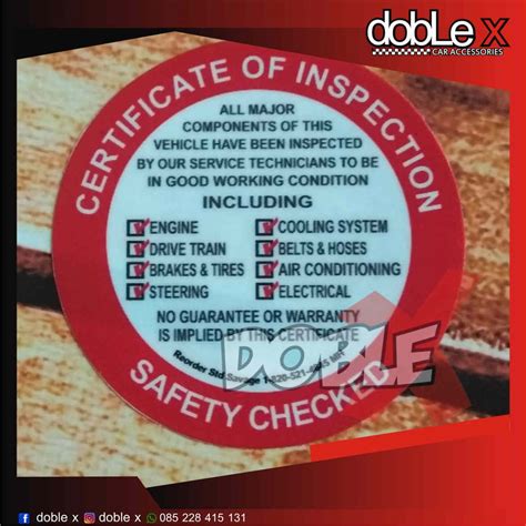 Jual Stiker Safety Checked Quality Control Red Tempel Dalam Shopee