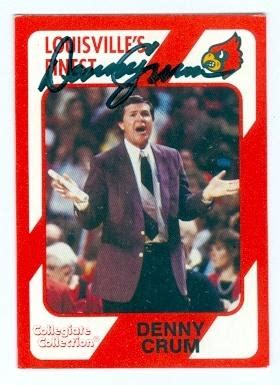 Denny Crum autographed Basketball Card (Louisville Cardinals Coach ...