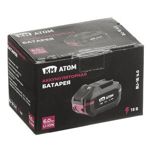 Аккумулятор КМ АТОМ BLI-18/6.0 18В 6Ач Li-Ion — купить в Санкт ...