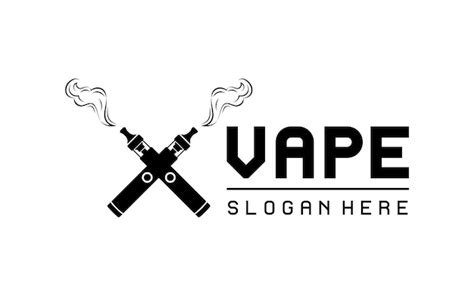 Premium Vector Vape Logo Design With Smoke