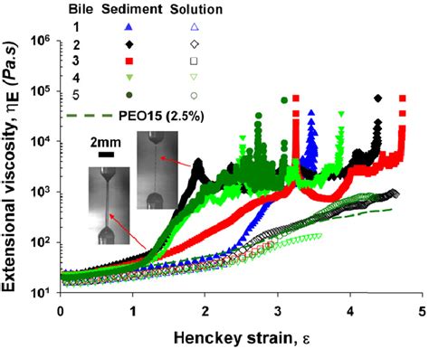 Extensional Viscosity E As A Function Of Hencky Strain