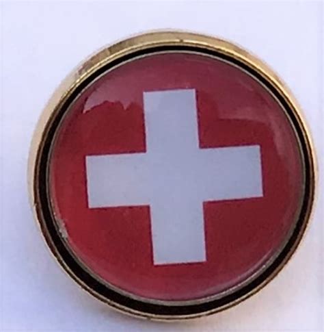 Schweiz Flaggen Pin Schweiz Rund