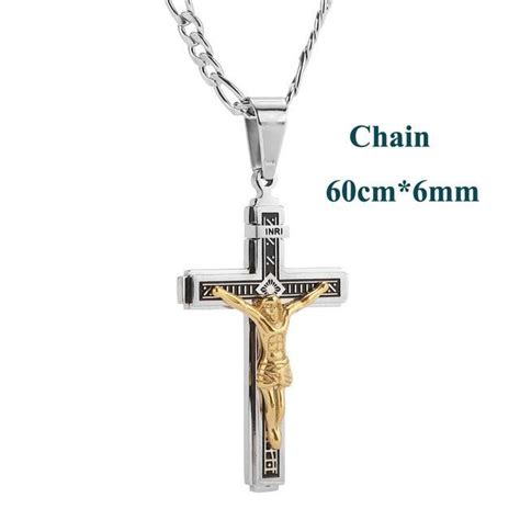 2018 New Design Piece Catholic Jesus Christ Cross Crucifix Stainless