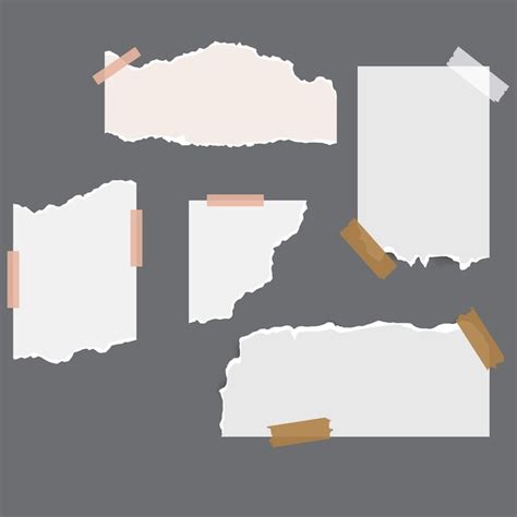 Premium Vector Collection Of Torn Ripped Pieces Of White Color Paper