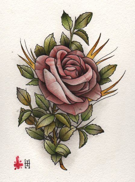 Chinese rose drawing tattoo | Best Tattoo Ideas Gallery