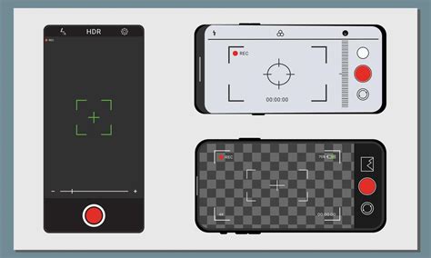 interface de camera dans lecran video du telephone viseur ui photo
