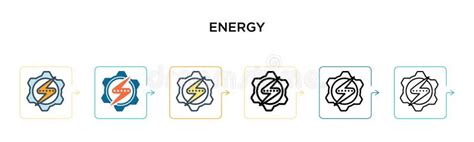 Icona Del Vettore Energetico In Stili Moderni Diversi Icone A Due