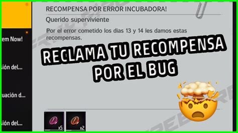 Reclama tu recompensa por el bug incubadora ya disponible complétalo en