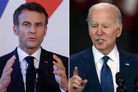 Prezydent Francji Emmanuel Macron beszta Bidena za ostrzeżenie przed