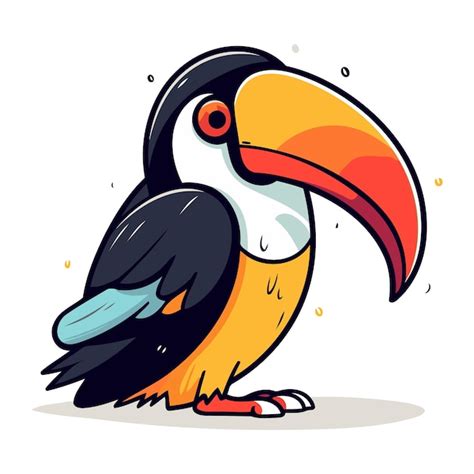 Tucano De Desenho Animado Bonito Ilustra O Vetorial De Um Tucano