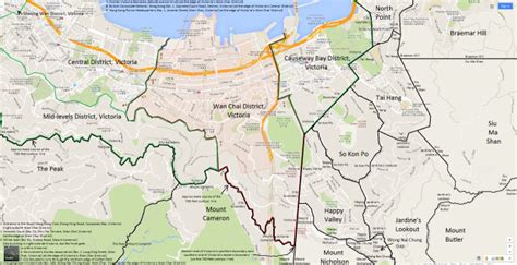 Map Of Wan Chai District Victoria Hong Kong Gwulo