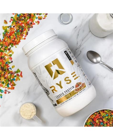 Ryse Fuel Loaded Protein Fruity Crunch Cereal Flip App