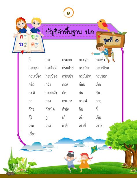 เล่มบัญชีคำพื้นฐาน ป 1 Punnida หน้าหนังสือ 2 พลิก Pdf ออนไลน์