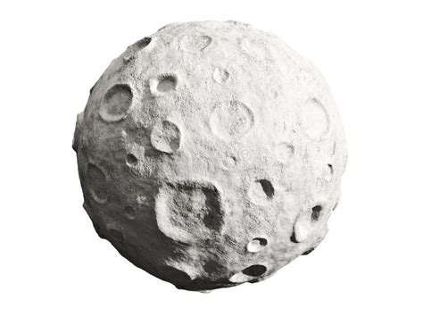 Moon and Craters Asteroid Stock Illustration