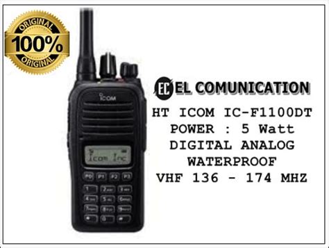 Jual Ht Icom Ic F Dt Ht Vhf Ori Baru Japan Digital Analog F Ori