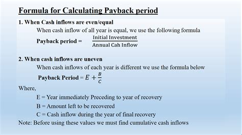 Payback Period Method COMMERCESTUDYGUIDE