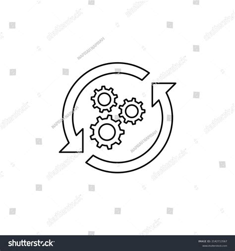 Process Icon Vector Illustration Process Symbol Stock Vector Royalty