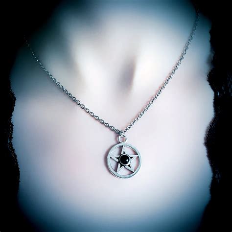 'Crystal Wiccan Pentagram' Necklace | Witchy And Wild – Black Widow Shop