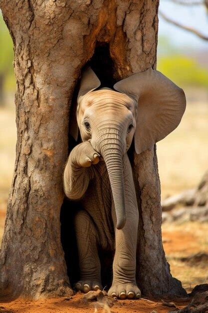 Premium Ai Image A Baby Elephant Loxodonta Africana