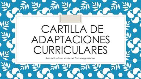 Calam O Cartilla De Adaptaciones Curriculares