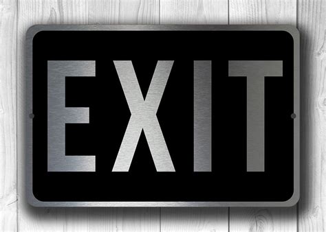 EXIT SIGN Exit Door Sign Exit Door Signs Modern Exit Wall | Etsy