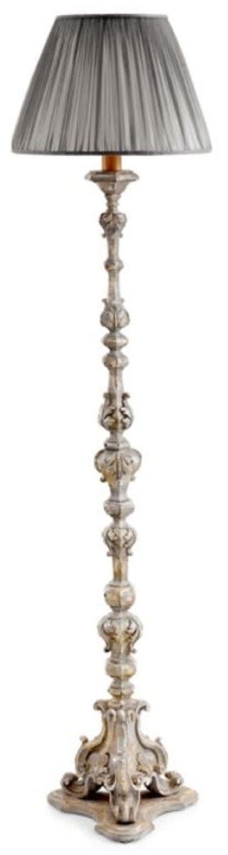 Casa Padrino Luxury Baroque Floor Lamp Antique Gray Gray X H