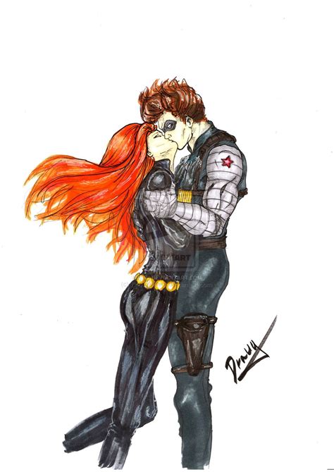 Black Widow And Winter Soldier By Draugwenka On Deviantart Black