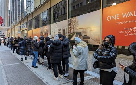 Long Lines Await Opening Of Whole Foods In The Financial District