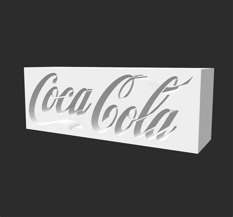 Stl File Coca Cola Logo・3d Print Design To Download・cults