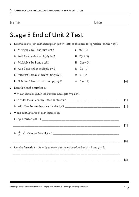 End Of Unit Test 4