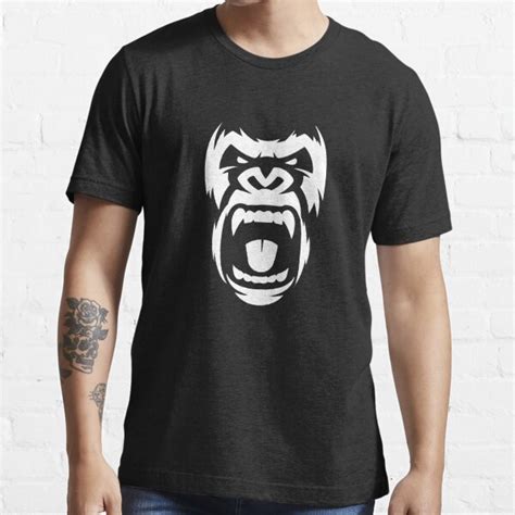 Gorilla Head Of A Roaring Gorilla T Shirt For Sale By Mohja Design