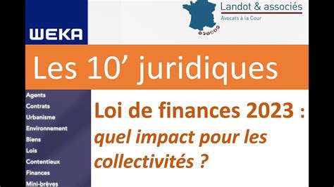 10 juridiques 3 1 23 WEKA Brèves Loi de finances 2023 quel