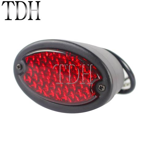 Luz LED Cromada Para Motocicleta Tipo Cafe Racer Luz Trasera De Freno