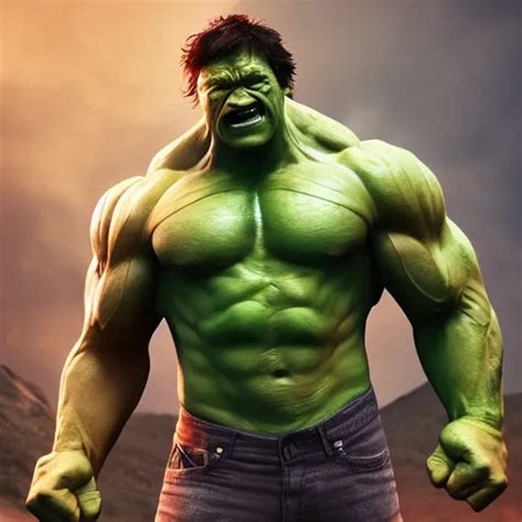 Limmy Brian Limond As The Incredible Hulk Realistic Stable Diffusion