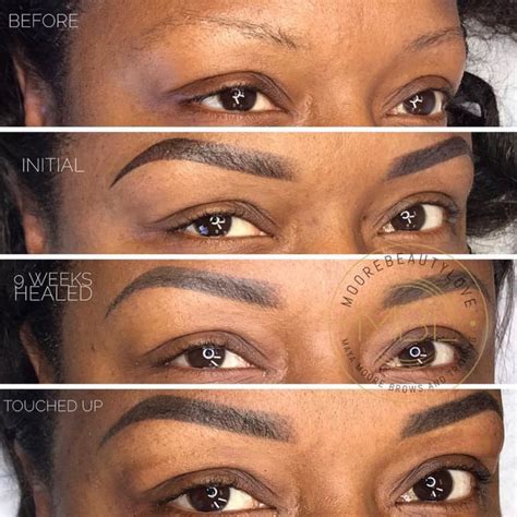 Ombr Brow Healing Stages Microblading Eyebrows Ombre Eyebrows