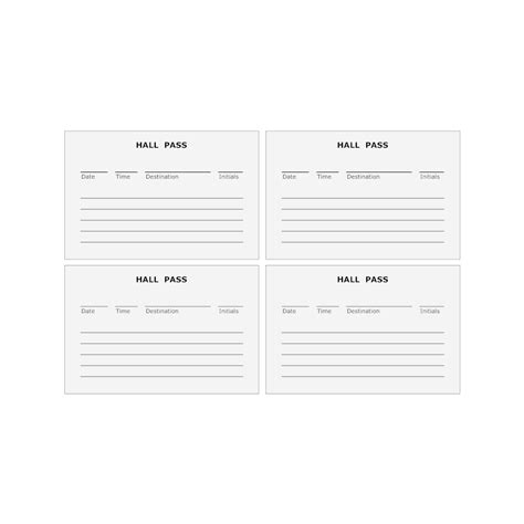 Editable Printable Hall Pass Template Printable Templates