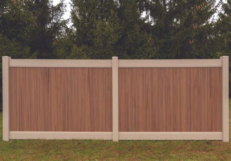 Faux Wood Grain Vinyl Fence Brown Vinyl Fence Panels