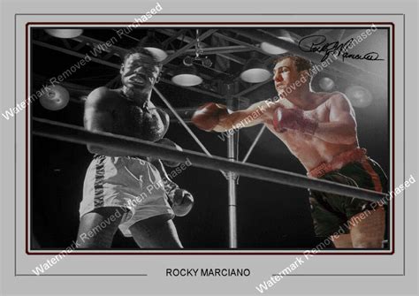 Rocky Marciano Signed Autograph A Photo Print Boxing Memorabilia